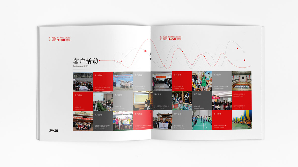 方勝人力資源10周年畫(huà)冊(cè)效果展示圖